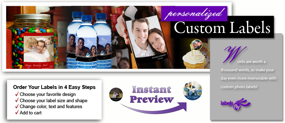 Custom Water Bottle Labels and Stickers - Personalized with Your Text